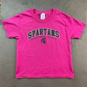 Michigan State Spartans Football Girls Sporty Pink T-shirt Size XS (SKU: 35G)